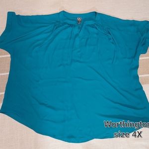 Blouse blue size 4XL Worthington